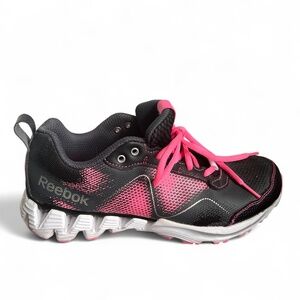 Reebok Zigtech Size 7 Women's Running Shoes Sneakers Black & Pink Excellent Cond
